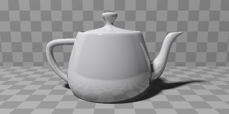 Test image of full teapot shows good shadow