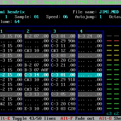 A screenshot of Dr. Track's main screen