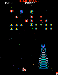 Screenshot from Galaga